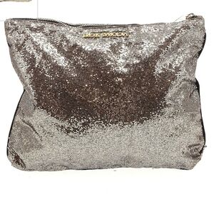 Victoria's secret  large glitter fold over make up  bag clutch new